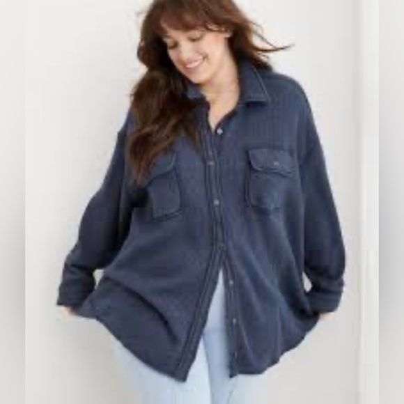 aerie Tops - Aerie lumber Jane Black Size XL. Oversizeded baggy fit.